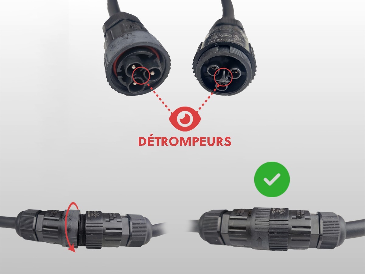 CÂBLE AC POUR MICRO-ONDULEUR TRIPHASE (1,3m), vue 2