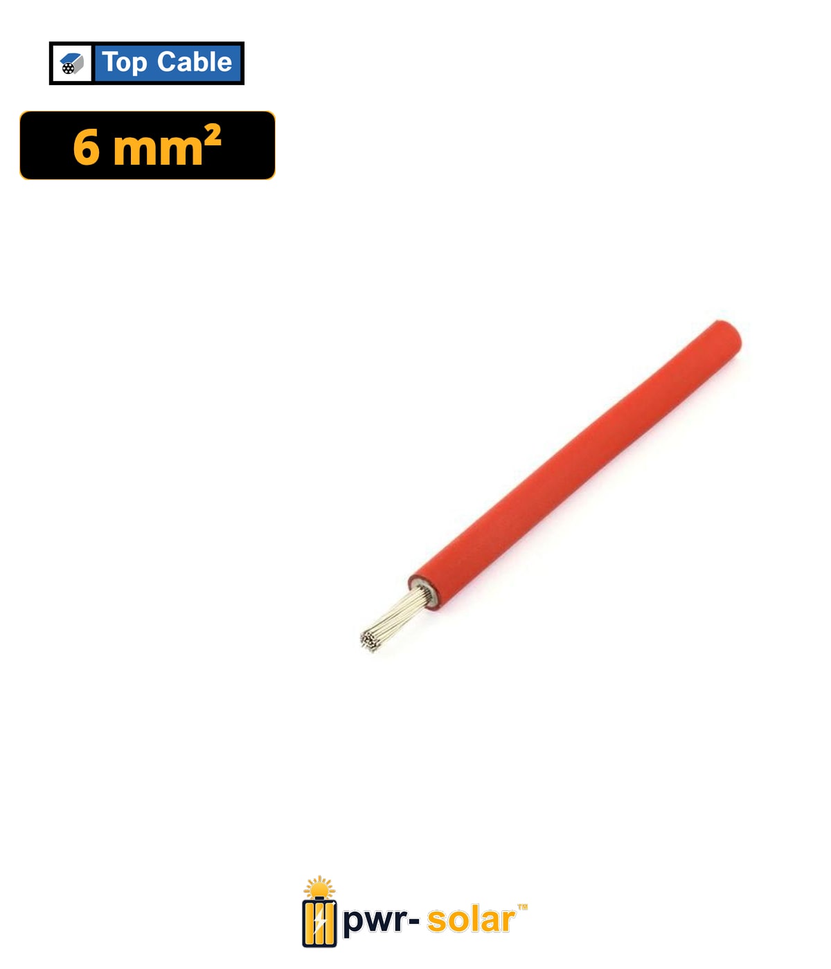 Cable solaire rouge 10mm2 ( tarif au m touret de 500m), vue 2