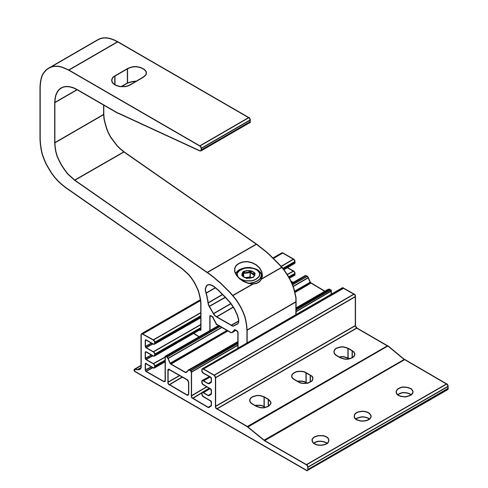 CLIMBER POUR CROCHETS DE TOIT AVEC TROU OBLONG, vue 2
