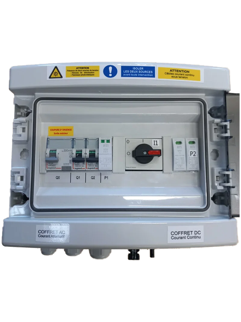 COFFRET AC POUR 1 ONDULEUR MONO 4KVA MAX ( diff type B)