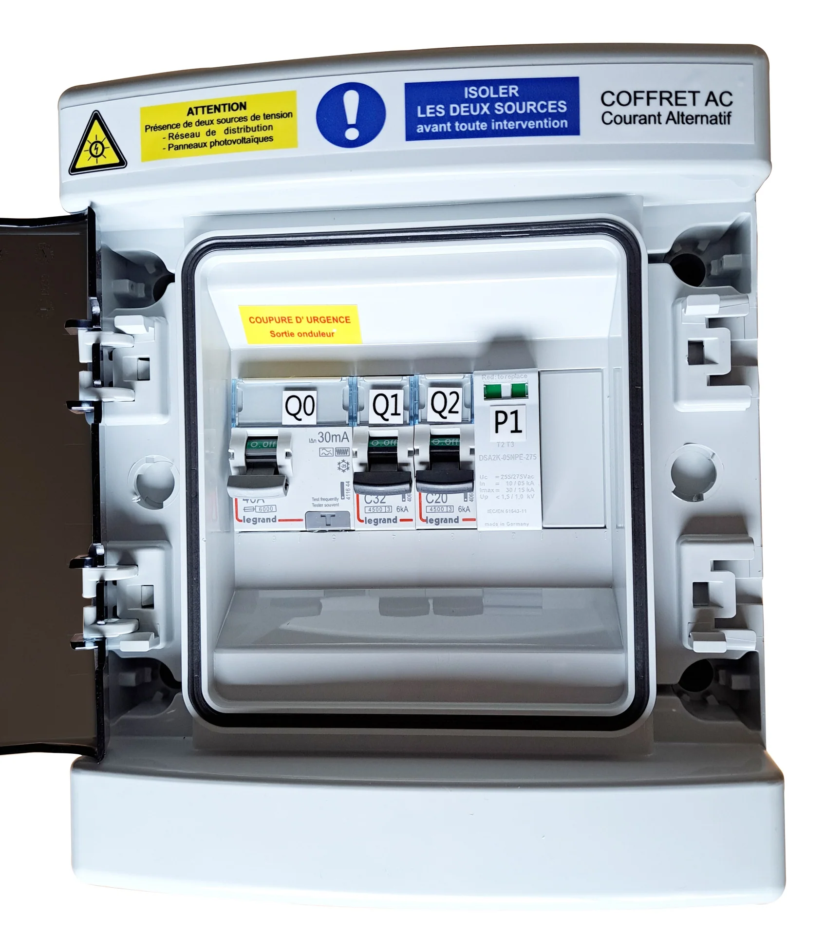 COFFRET AC POUR 1 ONDULEUR MONO 6KVA, vue 2