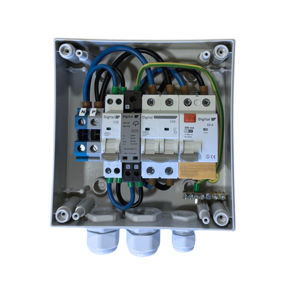 COFFRET AC POUR 1 ONDULEUR MONO 8KVA MAX ( diff type B), vue 2