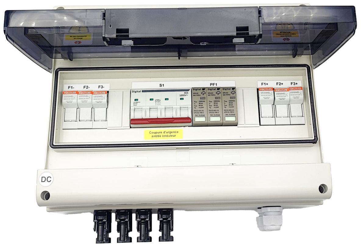 COFFRET DC TRIPLE 3X"25A/1000V 1 STRING", vue 2