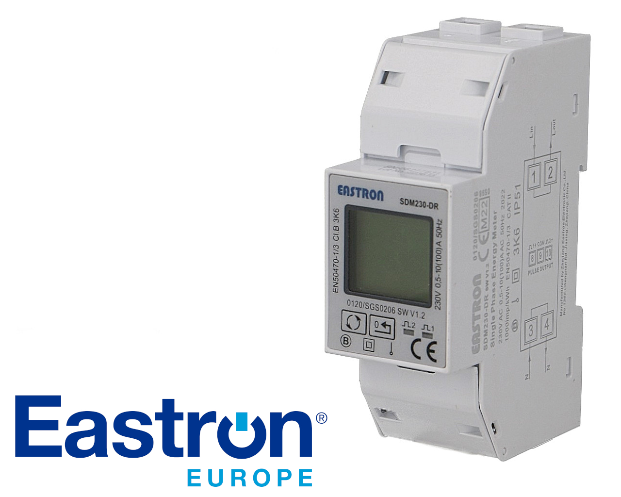 COMPTEUR MONOPHASE 100A SDM230-MODBUS - V1, vue 2